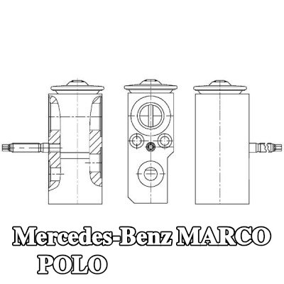 MAHLE صمام تمدد تكييف الهواء مع براغي/مسامير, مع شفة — Mercedes-Benz Marco Polo
