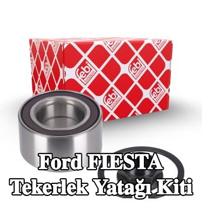 FEBI BILSTEIN Sol ön aks tekerlek yatağı kiti, Ön Aks Sağ, ABS sensör halkalı, tutma halkası — Ford Fiesta