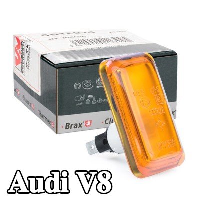 VAN WEZEL مؤشر جانبي أمامي أيسر, أمامي أيمن, تركيب جانبي, أصفر, بدون حامل لمبة — Audi V8