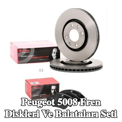 BREMBO Fren diskleri ve balataları seti Prime, içten havalandırmalı — 2012 Peugeot 5008