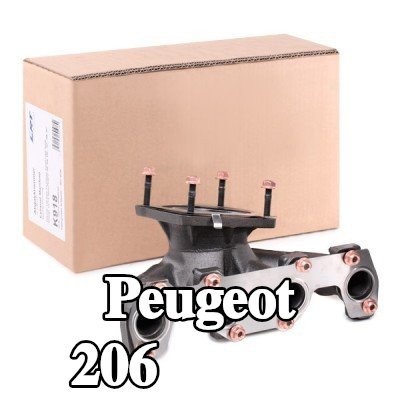 LRT مشعب العادم مع أجزاء التثبيت — Peugeot 206