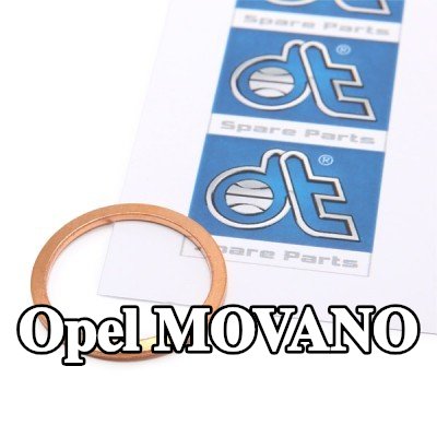 DT Spare Parts حشية سدادة حوض الزيت من النحاس, Inner Diameter: 22mm — 1998 Opel Movano