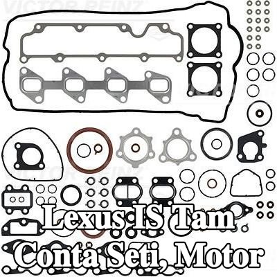 REINZ Tam Conta Seti, krank mili contalı motor, valf gövdesi contalı, silindir kafası contası olmadan — 2011 Lexus Is