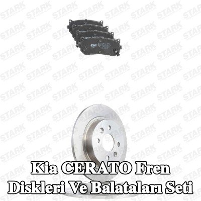 STARK Fren diskleri ve balataları seti Arka Aks, düz — 2002 Kia Cerato