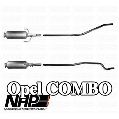 NAP carparts مرشح جسيمات الديزل مع مواد التثبيت/التركيب — 2004 Opel Combo