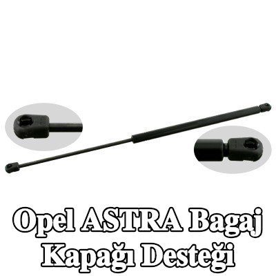FEBI BILSTEIN Bagaj kapağı amortisörü (Her iki taraf), 591mm — 1997 Opel Astra
