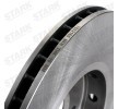 STARK مجموعة أقراص الفرامل والوسادات للمحور الأمامي, مُهوى, مع وسادات المكابح — SEAT Mii (4)