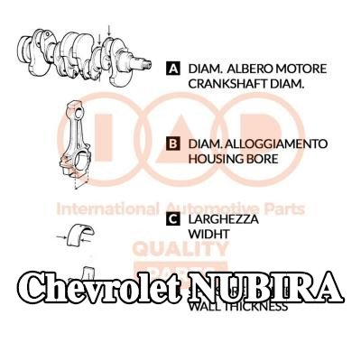 IAP QUALITY PARTS مجموعة محامل قضيب التوصيل — 2005 Chevrolet Nubira