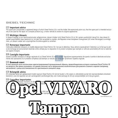 DT Spare Parts Tampon — 2016 Opel Vivaro