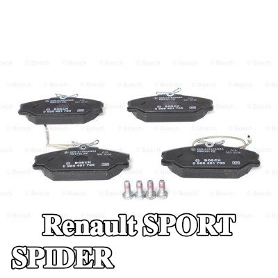 BOSCH مجموعة وسادات الفرامل 18, 2mm, مع لوحة مانعة للصرير, مع مسامير/براغي, مع ملحقات — Renault Sport Spider