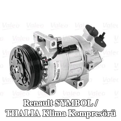 VALEO Klima kompresörü YENİ ORİJİNAL PARÇA, PAG kompresör yağı ile — 2016 Renault Symbol / Thalia