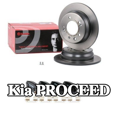BREMBO مجموعة أقراص الفرامل والوسادات Prime, صلب — 2012 Kia Proceed