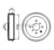 BOSCH Arka aks fren kampanası, 233mm — Peugeot 108 (2)