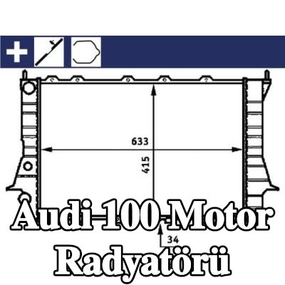 MAHLE Piston klipsli motor radyatörü, vida ile, aksesuarlarla, tutuculu — Audi 100