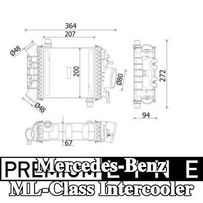 MAHLE Sensörlü intercooler — Mercedes-Benz ML-Class