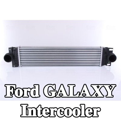 NISSENS Hızlı bağlantı parçası olmayan Intercooler, Sol konektör, düz, Sağ konektör, düz — Ford Galaxy