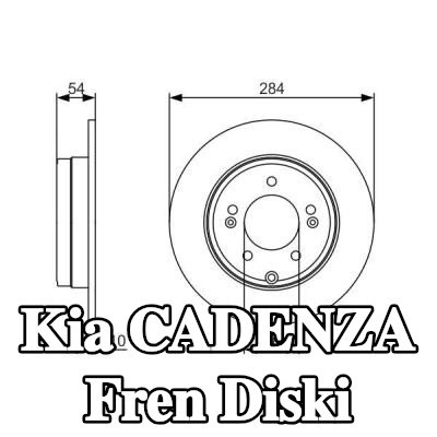 BOSCH Fren diski Dış Çap: 284mm, düz, Kaplamalı, cıvata/vida ile — Kia Cadenza