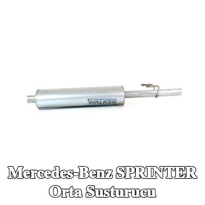 WALKER Orta susturucu 1300mm, montaj parçaları olmadan — 1997 Mercedes-Benz Sprinter