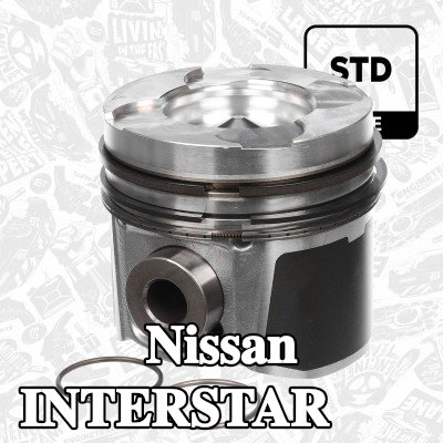 ET ENGINETEAM مكبس مزود بحلقات مكبس, لعصا التوصيل كيستون, مع حامل حلقة المكبس — Nissan Interstar