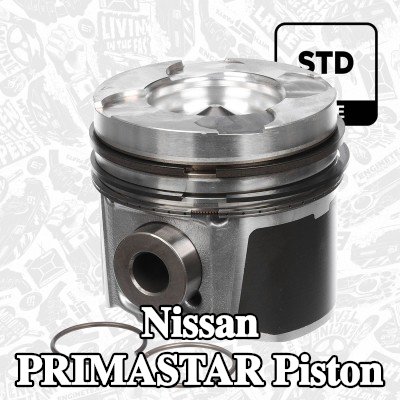ET ENGINETEAM Piston segmanlı piston, keystone bağlantı kolu için, piston segman taşıyıcısı ile — Nissan Primastar