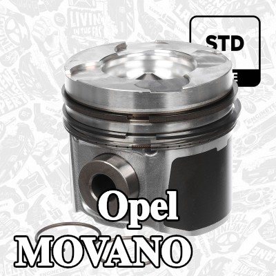 ET ENGINETEAM مكبس مزود بحلقات مكبس, لعصا التوصيل كيستون, مع حامل حلقة المكبس — Opel Movano