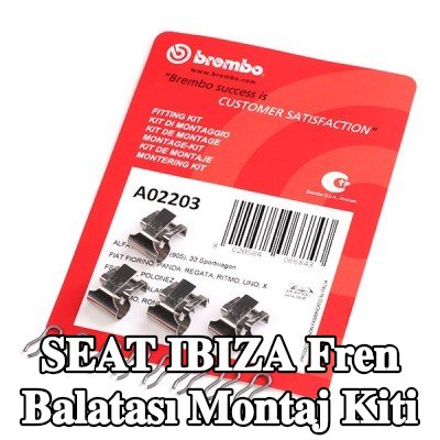 BREMBO Fren balatası montaj kiti — 1990 SEAT Ibiza