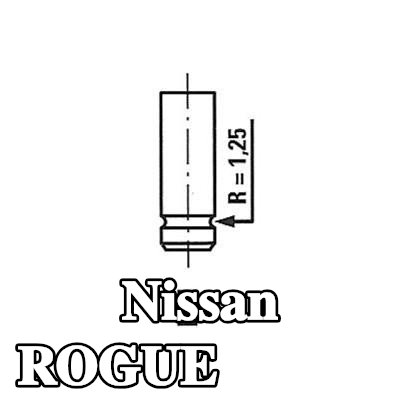 FRECCIA صمام العادم ساق الصمام المطلي بالنيتريد, مقعد الصمام المغطى بالفولاذ — Nissan Rogue