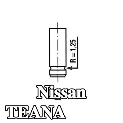FRECCIA صمام العادم ساق الصمام المطلي بالنيتريد, مقعد الصمام المغطى بالفولاذ — Nissan Teana