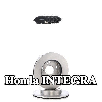 RIDEX مجموعة أقراص الفرامل والوسادات للمحور الأمامي, مزود بفتحات تهوية داخلية — Honda Integra