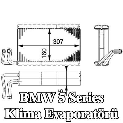 MAHLE Genleşme valfi olmayan klima evaporatörü — 2002 BMW 5 Series