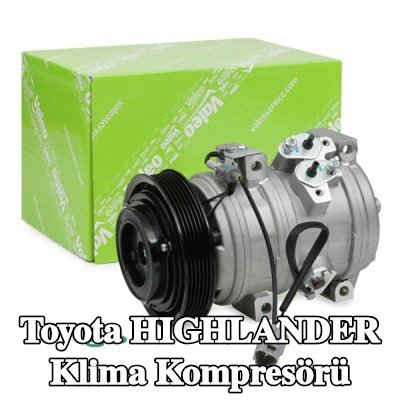 VALEO PAG kompresör yağı içeren klima kompresörü — 2002 Toyota Highlander