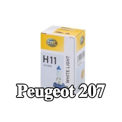 HELLA لمبة، مصباح الضباب — Peugeot 207