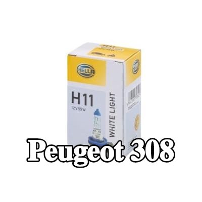 HELLA لمبة، مصباح الضباب — Peugeot 308