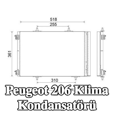 MAHLE Kurutuculu klima kondansatörü — Peugeot 206