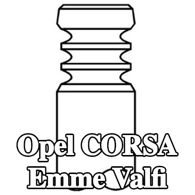GIEFFE Emme valfi Krom kaplı valf gövdesi, Sertleştirilmiş valf sapı ucu — 1991 Opel Corsa