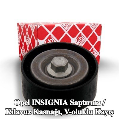FEBI BILSTEIN Saptırma / kılavuz kasnağı, V-ribbed belt Outer Diameter: 65mm, vida ile — 2012 Opel Insignia