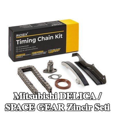 RIDEX Zaman zinciri kiti Üst, conta/sızdırmazlık elemanları ile, dişliler olmadan — Mitsubishi Delica / Space Gear