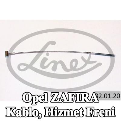 LINEX Kablo, hizmet freni — 2000 Opel Zafira
