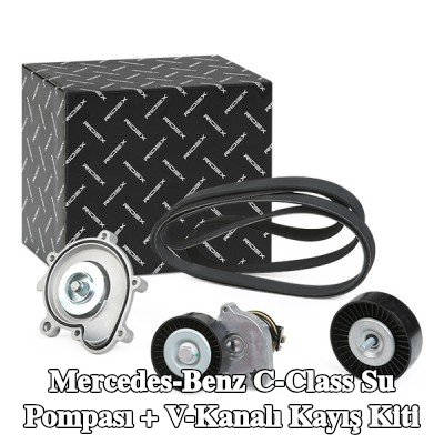 RIDEX Su pompası ile Su Pompası + V-Yivli Kayış Kiti — 2002 Mercedes-Benz C-Class
