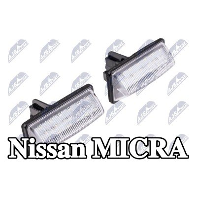 NTY مصباح لوحة الترخيص - باب صندوق السيارة الخلفي, كلا الجانبين — Nissan Micra