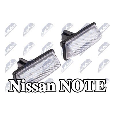 NTY مصباح لوحة الترخيص - باب صندوق السيارة الخلفي, كلا الجانبين — Nissan Note
