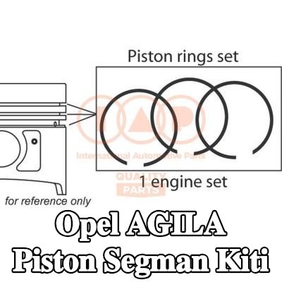 IAP QUALITY PARTS Piston Segman Kiti — 2011 Opel Agila