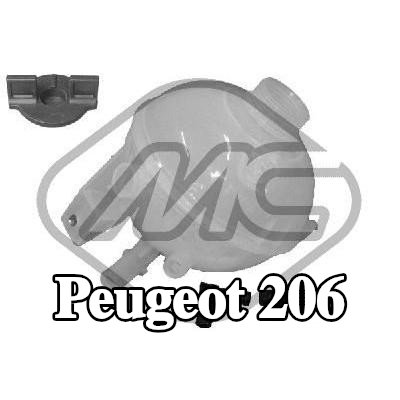 Metalcaucho خزان الماء، المبرد — Peugeot 206