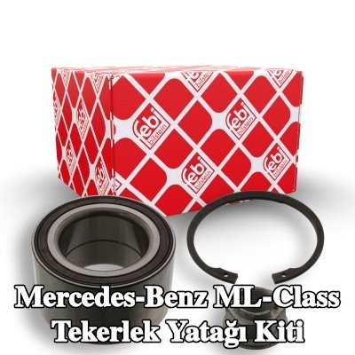 FEBI BILSTEIN Entegre manyetik sensör halkası ile tekerlek yatağı kiti, tutma halkası, aks somunu ile — 2005 Mercedes-Benz ML-Class