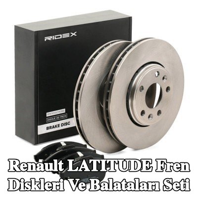 RIDEX Fren diskleri ve balataları seti Ön Aks, Havalandırmalı, içten havalandırmalı, piston klipsli — 2010 Renault Latitude