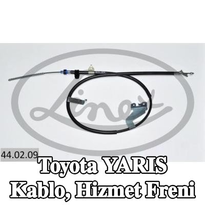 LINEX Kablo, hizmet freni — Toyota Yaris