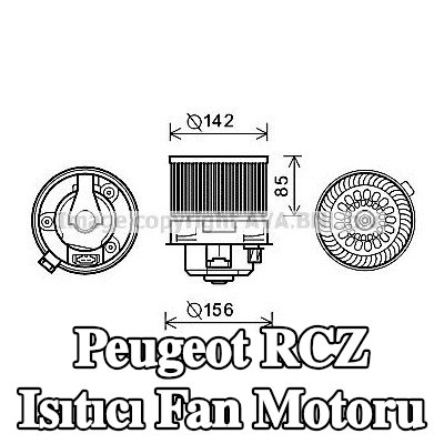 PRASCO Isıtıcı fan motoru — Peugeot Rcz