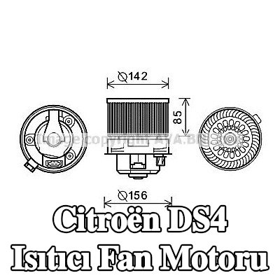 PRASCO Isıtıcı fan motoru — Citroën Ds4