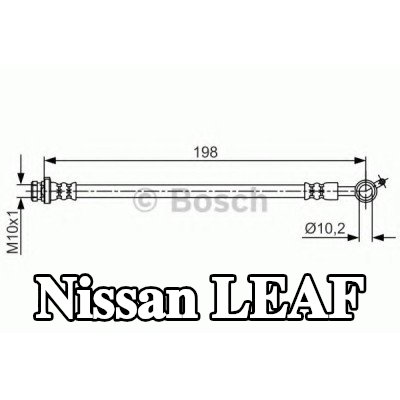 BOSCH خرطوم الفرامل 198mm — Nissan Leaf
