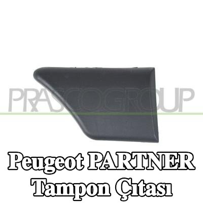 PRASCO Tampon çıtası Sağ Arka, sabitleme malzemesi ile — 2012 Peugeot Partner